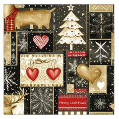 Christmas Reindeer Square Satin Scarf (36  X 36 )