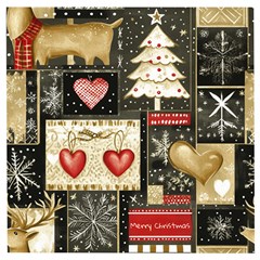 Christmas Reindeer Wooden Puzzle Square