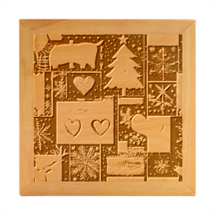 Christmas Reindeer Wood Photo Frame Cube