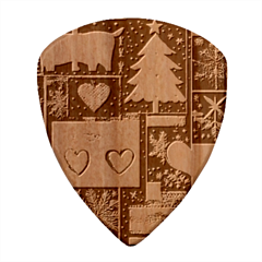 Christmas Reindeer Wood Guitar Pick (set Of 10) by Posterlux