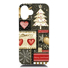 Christmas Reindeer Iphone 16 Plus Black Uv Print Pc Hardshell Case