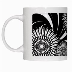 Modern Flowers Vector Seamless Pattern White Mug