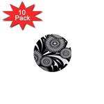 Modern Flowers Vector Seamless Pattern 1  Mini Magnet (10 pack)  Front