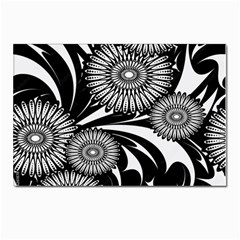 Modern Flowers Vector Seamless Pattern Postcard 4 x 6  (pkg Of 10)