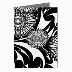 Modern Flowers Vector Seamless Pattern Greeting Cards (pkg Of 8)