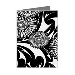 Modern Flowers Vector Seamless Pattern Mini Greeting Card