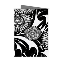 Modern Flowers Vector Seamless Pattern Mini Greeting Cards (pkg Of 8)