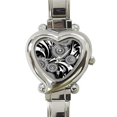 Modern Flowers Vector Seamless Pattern Heart Italian Charm Watch