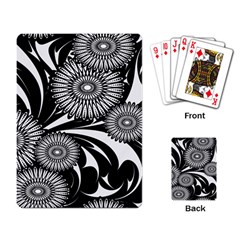 Modern Flowers Vector Seamless Pattern Playing Cards Single Design (rectangle)