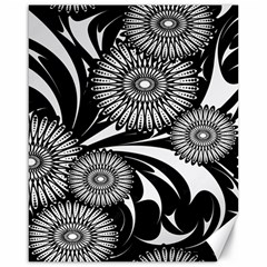 Modern Flowers Vector Seamless Pattern Canvas 16  X 20 