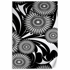 Modern Flowers Vector Seamless Pattern Canvas 24  X 36 