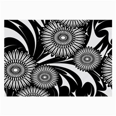 Modern Flowers Vector Seamless Pattern Large Glasses Cloth (2 Sides)