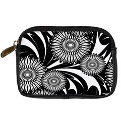 Modern Flowers Vector Seamless Pattern Digital Camera Leather Case