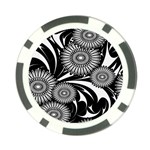 Modern Flowers Vector Seamless Pattern Poker Chip Card Guard (10 pack) Front