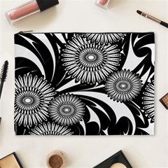 Modern Flowers Vector Seamless Pattern Cosmetic Bag (xl)