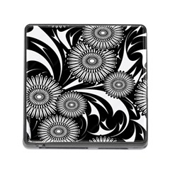 Modern Flowers Vector Seamless Pattern Memory Card Reader (square 5 Slot)