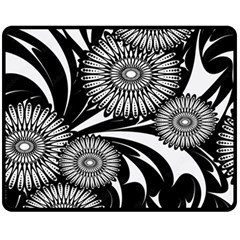 Modern Flowers Vector Seamless Pattern Fleece Blanket (medium)