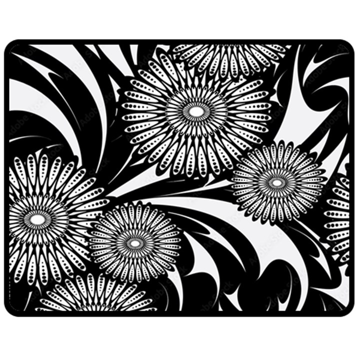 Modern Flowers Vector Seamless Pattern Fleece Blanket (Medium)