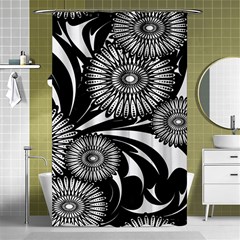 Modern Flowers Vector Seamless Pattern Shower Curtain 48  X 72  (small) 