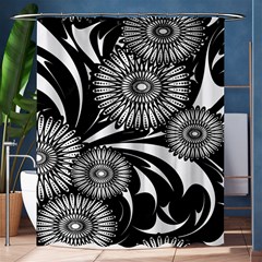 Modern Flowers Vector Seamless Pattern Shower Curtain 60  X 72  (medium) 