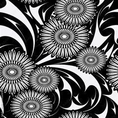 Modern Flowers Vector Seamless Pattern Play Mat (rectangle)