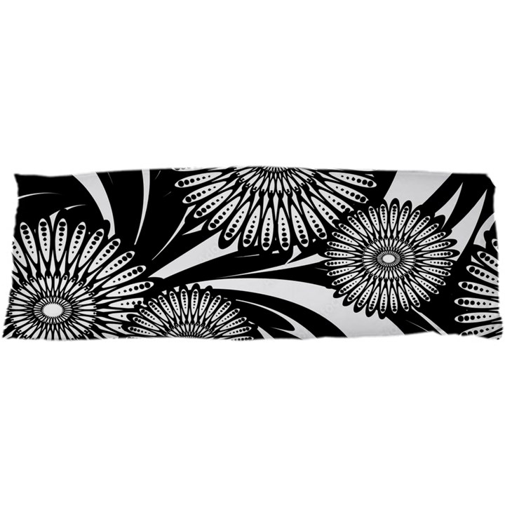 Modern Flowers Vector Seamless Pattern 17 x47  Body Pillow Case Dakimakura (Two Sides)