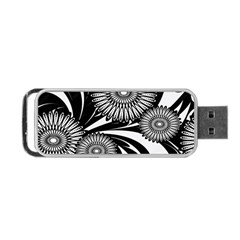 Modern Flowers Vector Seamless Pattern Portable Usb Flash (one Side)