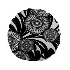 Modern Flowers Vector Seamless Pattern Standard 15  Premium Round Cushions