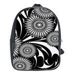 Modern Flowers Vector Seamless Pattern School Bag (XL) Front