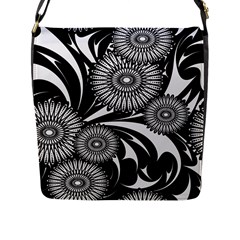 Modern Flowers Vector Seamless Pattern Flap Closure Messenger Bag (l)