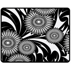 Modern Flowers Vector Seamless Pattern Two Sides Fleece Blanket (medium)