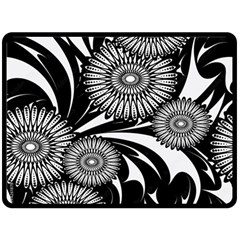 Modern Flowers Vector Seamless Pattern Two Sides Fleece Blanket (large)