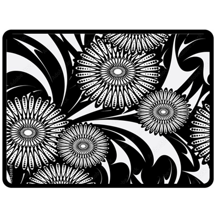 Modern Flowers Vector Seamless Pattern Two Sides Fleece Blanket (Large)