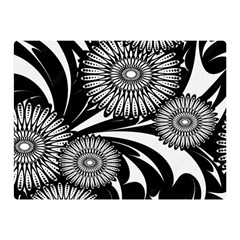 Modern Flowers Vector Seamless Pattern Two Sides Premium Plush Fleece Blanket (mini)