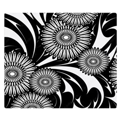 Modern Flowers Vector Seamless Pattern Two Sides Premium Plush Fleece Blanket (kids Size)