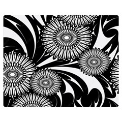 Modern Flowers Vector Seamless Pattern Two Sides Premium Plush Fleece Blanket (teen Size)