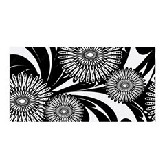 Modern Flowers Vector Seamless Pattern Satin Wrap 35  X 70 