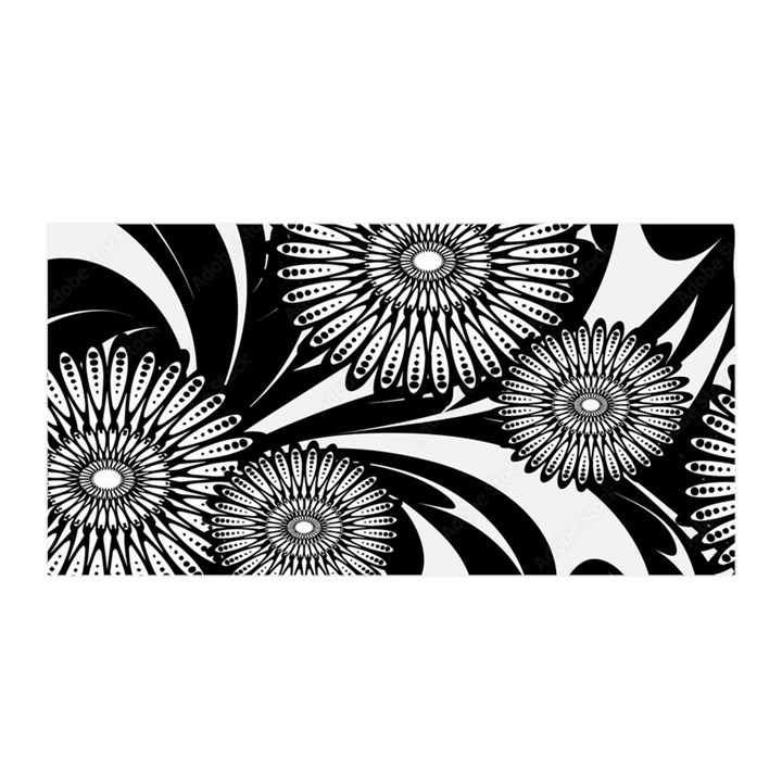 Modern Flowers Vector Seamless Pattern Satin Wrap 35  x 70 