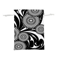 Modern Flowers Vector Seamless Pattern Lightweight Drawstring Pouch (l)