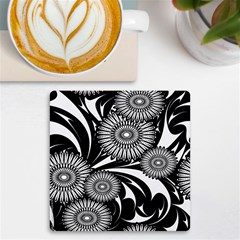 Modern Flowers Vector Seamless Pattern Uv Print Square Tile Coaster 