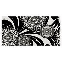 Modern Flowers Vector Seamless Pattern Banner And Sign 6  X 3 