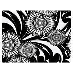 Modern Flowers Vector Seamless Pattern Premium Plush Fleece Blanket (extra Small)