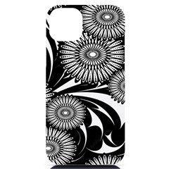 Modern Flowers Vector Seamless Pattern Iphone 14 Plus Black Uv Print Pc Hardshell Case