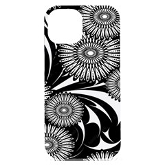 Modern Flowers Vector Seamless Pattern Iphone 15 Plus Black Uv Print Pc Hardshell Case