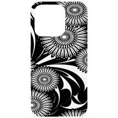 Modern Flowers Vector Seamless Pattern Iphone 15 Pro Black Uv Print Pc Hardshell Case