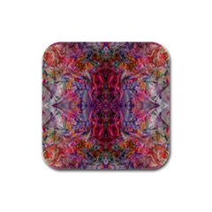 Blend Rubber Square Coaster (4 Pack) by kaleidomarblingart