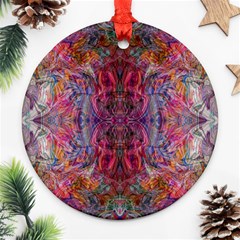 Blend Round Ornament (two Sides) by kaleidomarblingart