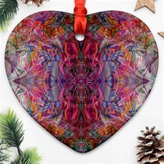 Blend Heart Ornament (two Sides) by kaleidomarblingart