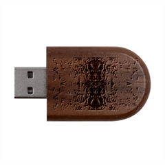 Blend Wood Oval Usb Flash Drive by kaleidomarblingart