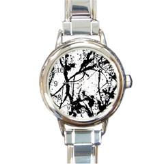 Inksplats Round Italian Charm Watch